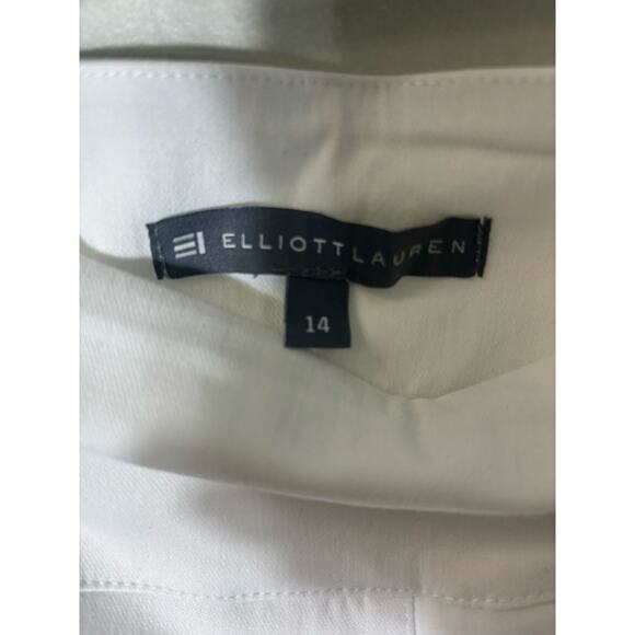 NWT Elliott Lauren White Wide Leg Slacks Sz 14 - Picture 2 of 3